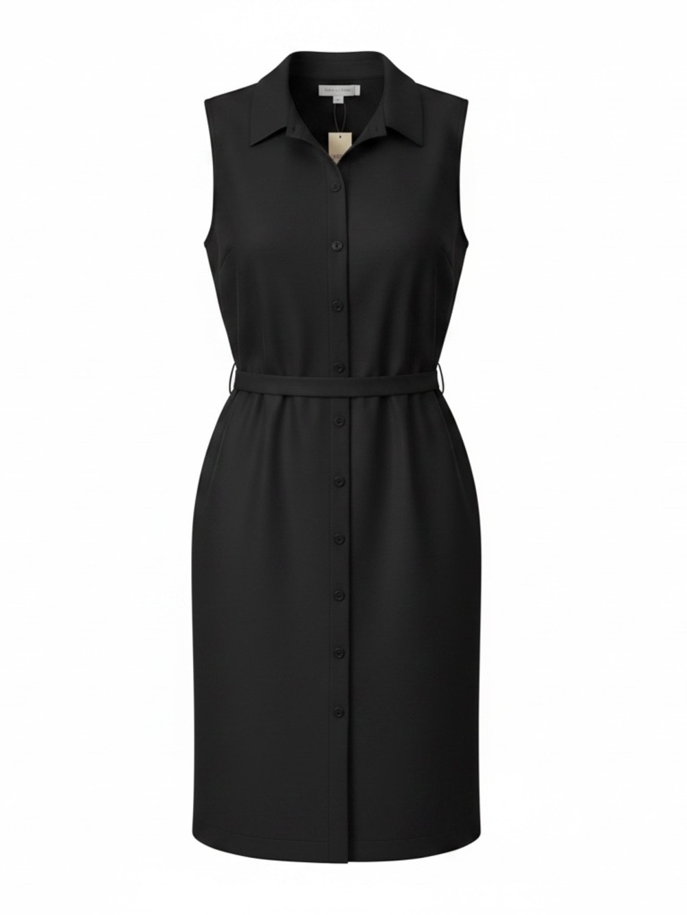 NWT Casual Corner Button Front Belted Sheath Dress